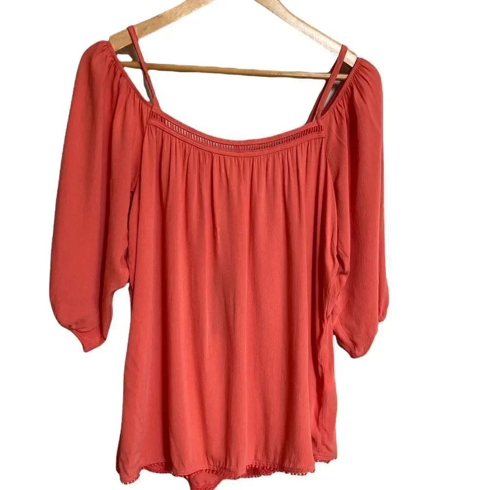 Mavi Off the Shoulder Blouse Coral Size Medium